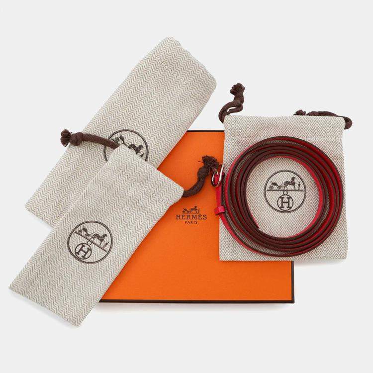 Pre Owned Hermes Chaine D'Ancre Compact Wallet Rose Extreme Chevre Shamqila