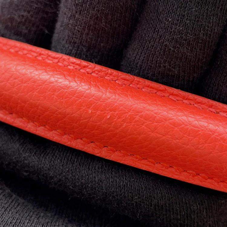 Pre Owned Hermes Kelly 32 Orange Poppy Taurillon Clemence Bag