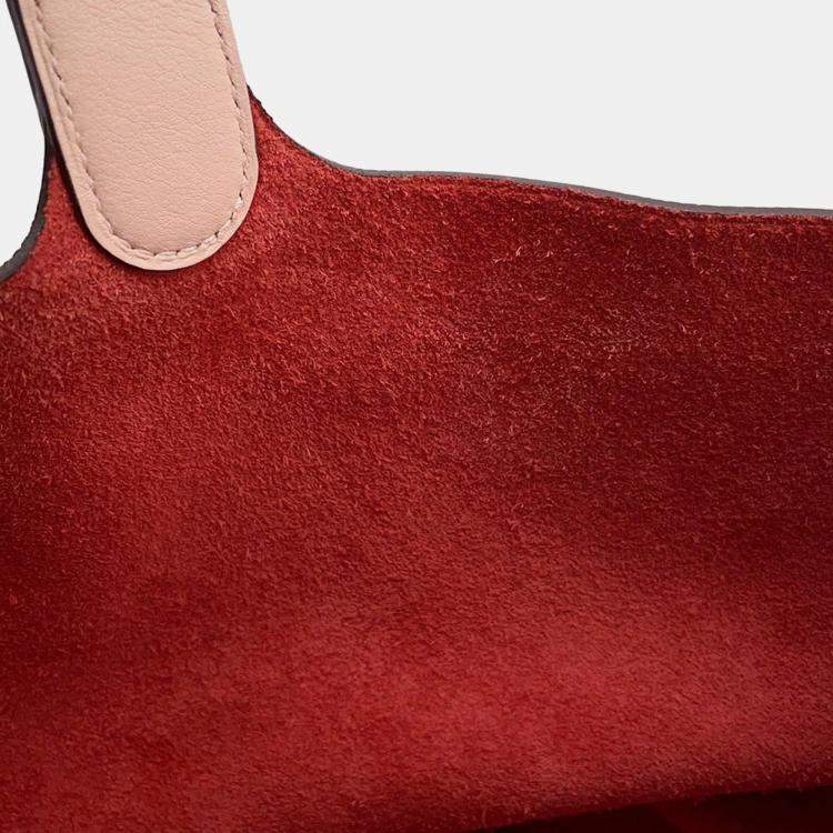 Pre Owned Hermes Picotin Lock MM Touch Rouge Tomate/Rose Eglantine Taurillon Clemence Swift Leather Bag