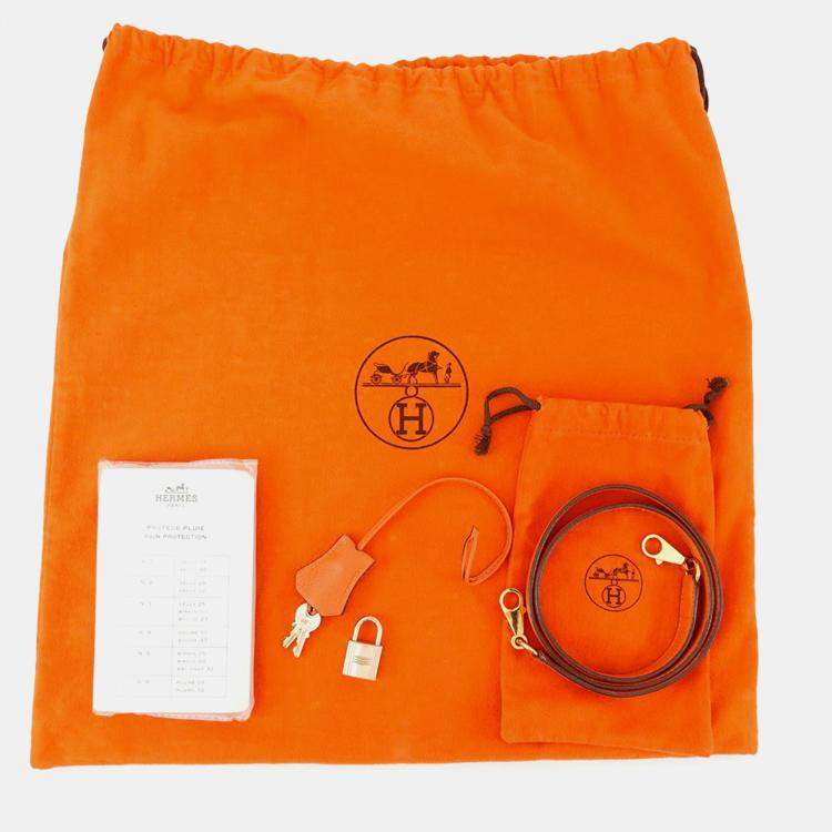 Pre Owned Hermes Bolide 31 Orange Taurillon Clemence Bag
