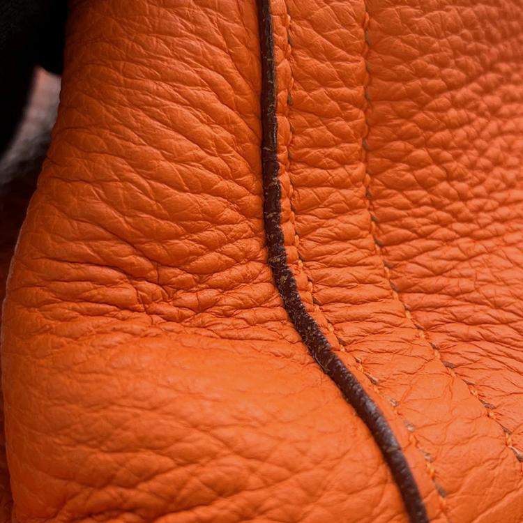Pre Owned Hermes Bolide 31 Orange Taurillon Clemence Bag