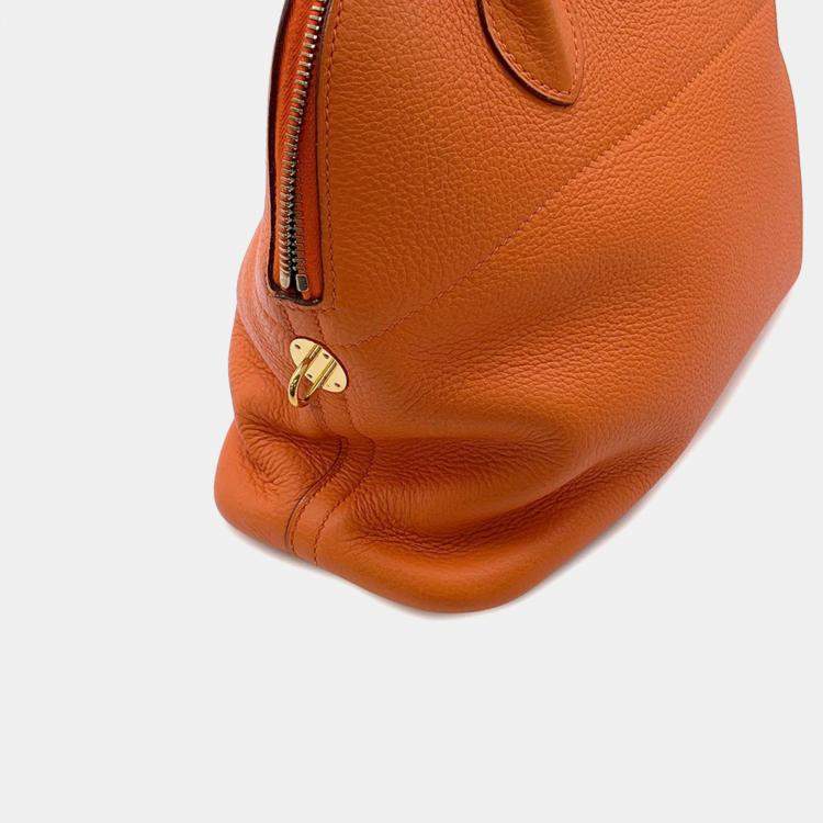 Pre Owned Hermes Bolide 31 Orange Taurillon Clemence Bag