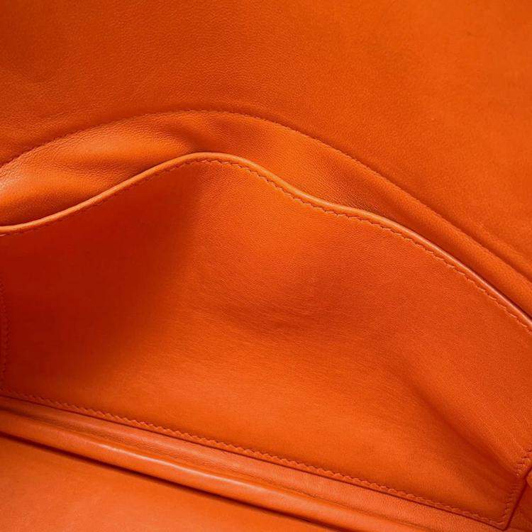 Pre Owned Hermes Bolide 31 Orange Taurillon Clemence Bag