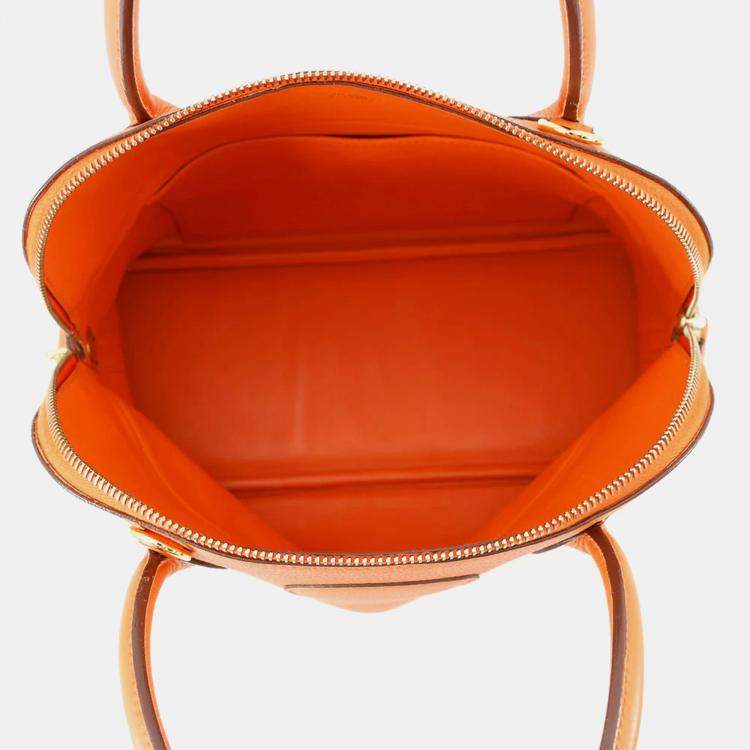 Pre Owned Hermes Bolide 31 Orange Taurillon Clemence Bag