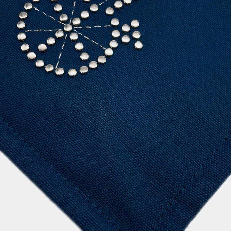 Pre Owned Hermes Velocipedist Blue Cotton Pouch