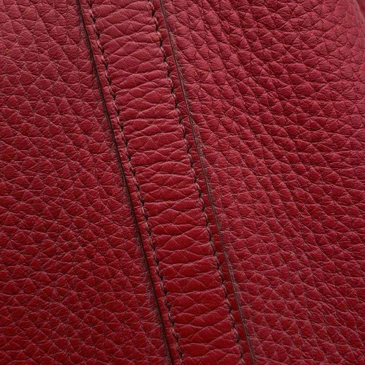 Pre Owned Hermes Picotin Lock Ruby Taurillon Clemence PM