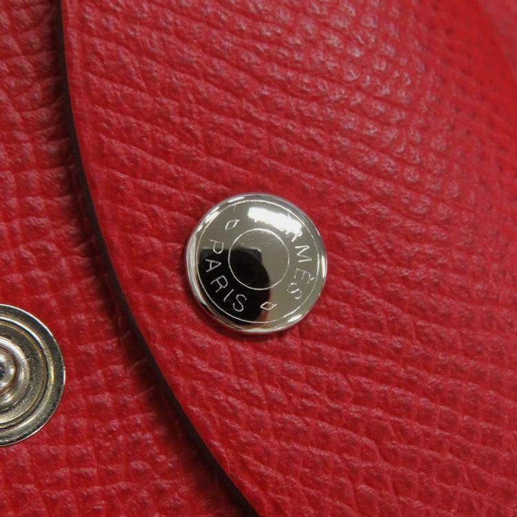 Pre Owned Hermes Calvi Duo Rouge Casaque Epsom