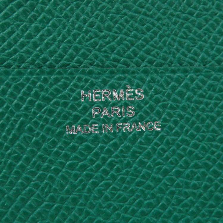 Pre Owned Hermes Bean Combine Verso Celeste/Vert Jade Epsom
