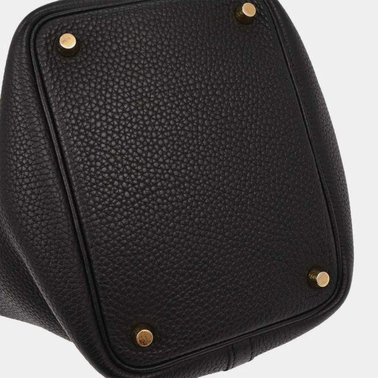 Pre Owned Hermes  Picotin Lock 18 Black Taurillon Clemence Handbag 