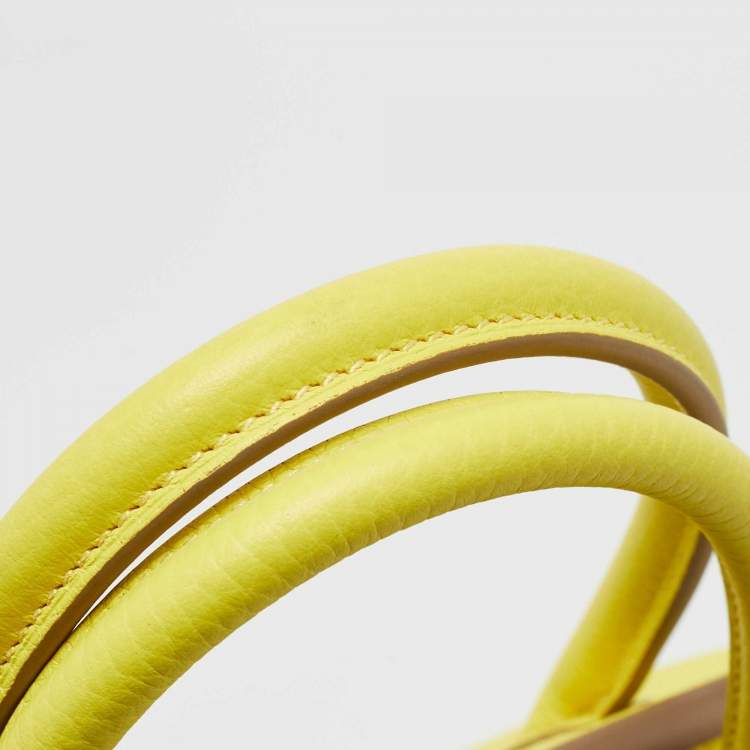 Pre Owned Hermes Lime Togo Leather Palladium Finish Birkin 30 Bag