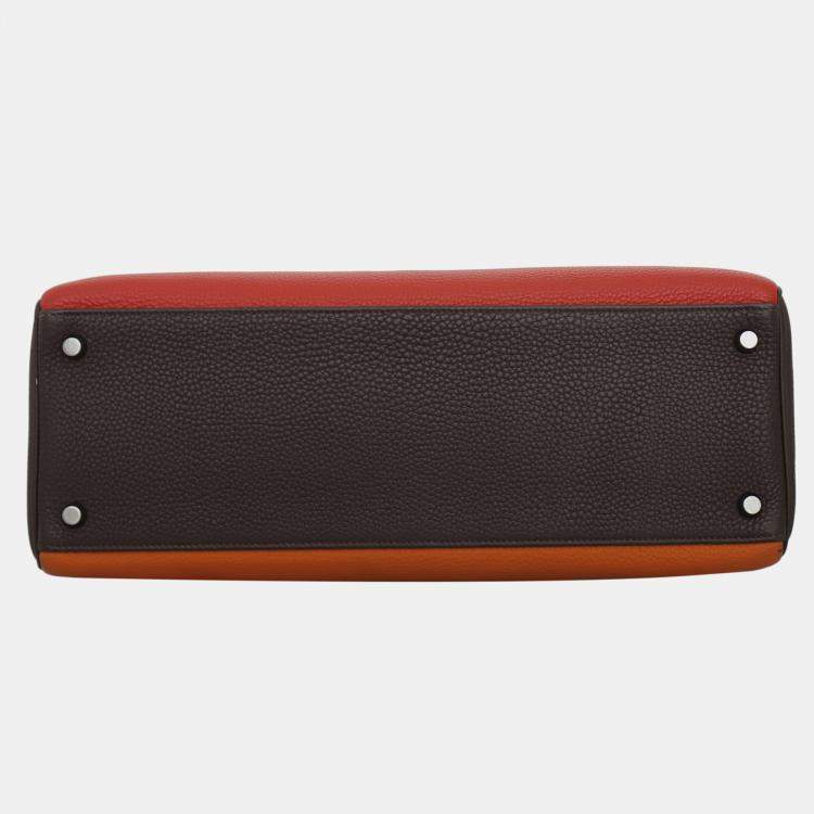 Pre Owned Hermes Kelly 35 Tricolor Retourne Bag