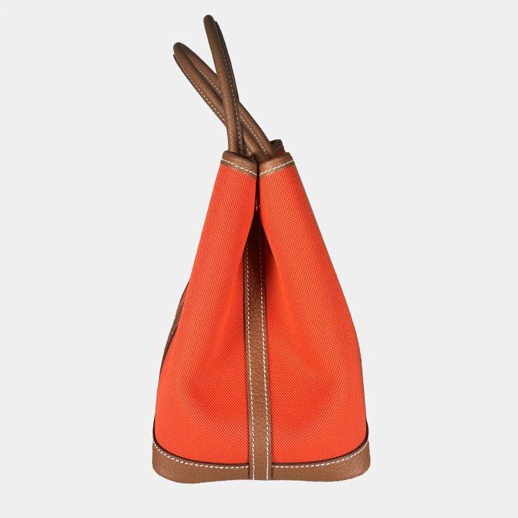 Pre Owned Hermes Garden Party 30 Orange/Red Bag