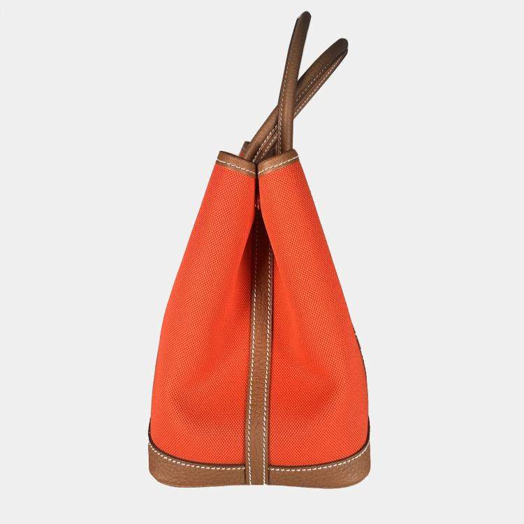 Pre Owned Hermes Garden Party 30 Orange/Red Bag