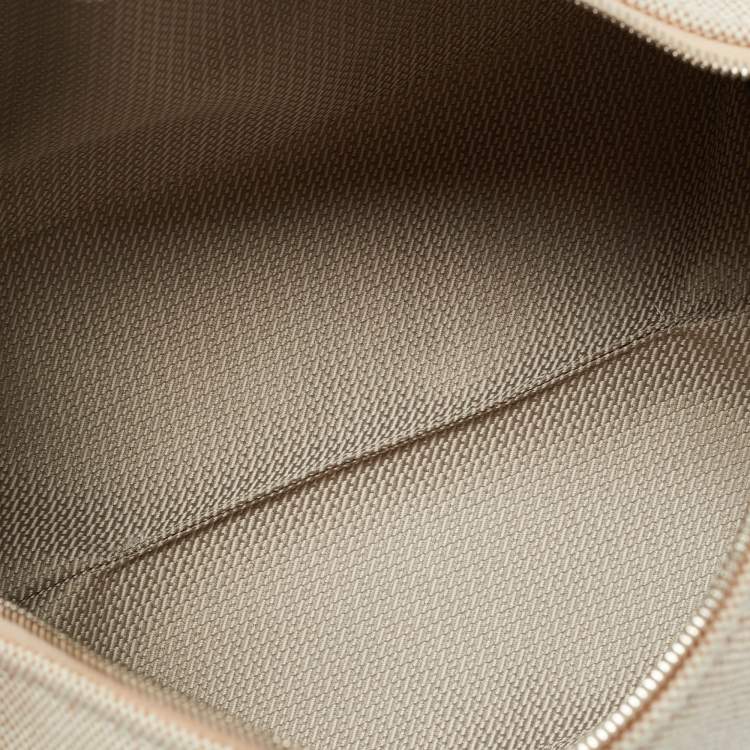 Pre Owned Hermes Orange/Beige Toile H Canvas Small Bride-a-Brac Case