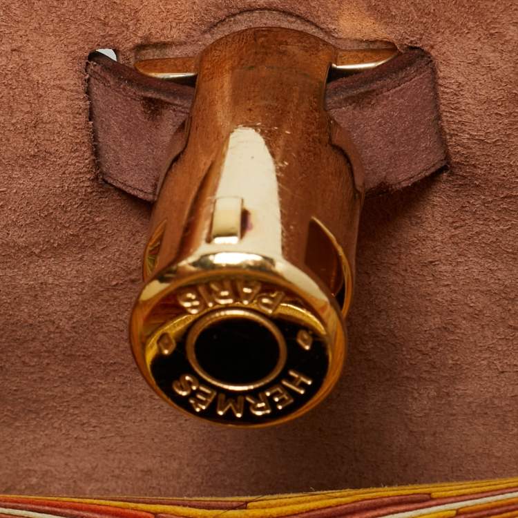 Pre Owned Hermes Multicolor Vibrator Leather and Vache Hunter Herbag Zip 31 Bag