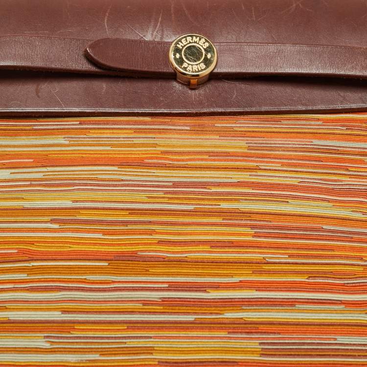 Pre Owned Hermes Multicolor Vibrator Leather and Vache Hunter Herbag Zip 31 Bag