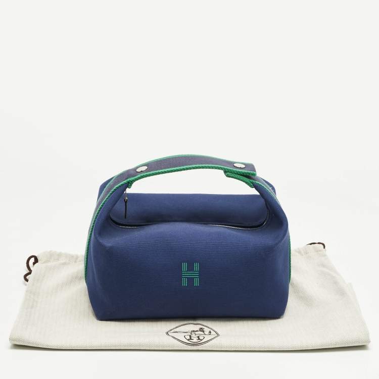 Pre Owned Hermes Marine Canvas Large Bride-a-Brac Pouch