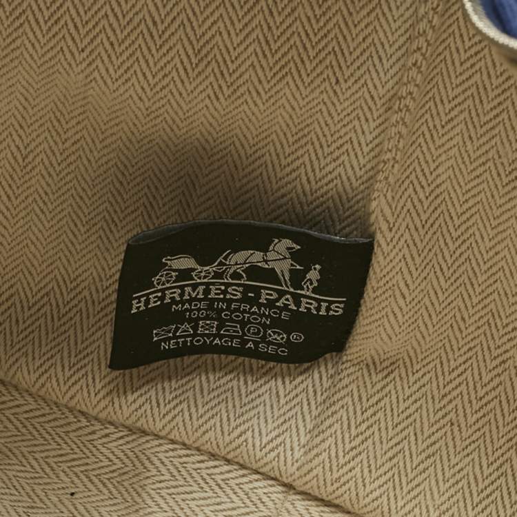 Pre Owned Hermes Marine Canvas Large Bride-a-Brac Pouch
