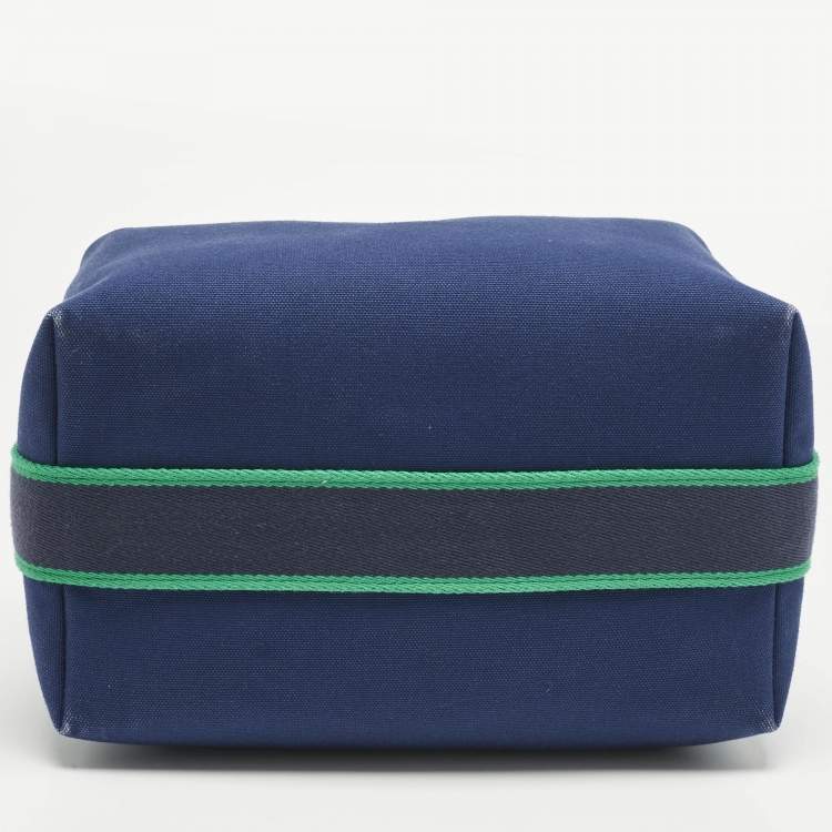 Pre Owned Hermes Marine Canvas Large Bride-a-Brac Pouch