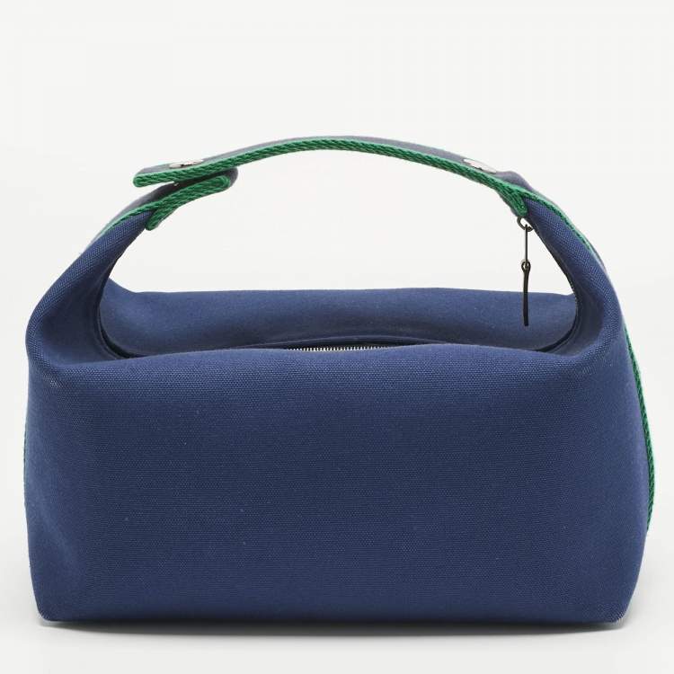 Pre Owned Hermes Marine Canvas Large Bride-a-Brac Pouch