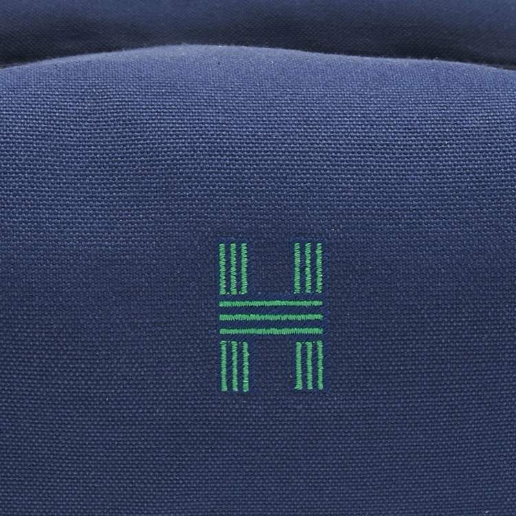 Pre Owned Hermes Marine Canvas Large Bride-a-Brac Pouch