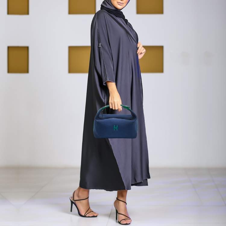 Pre Owned Hermes Marine Canvas Large Bride-a-Brac Pouch