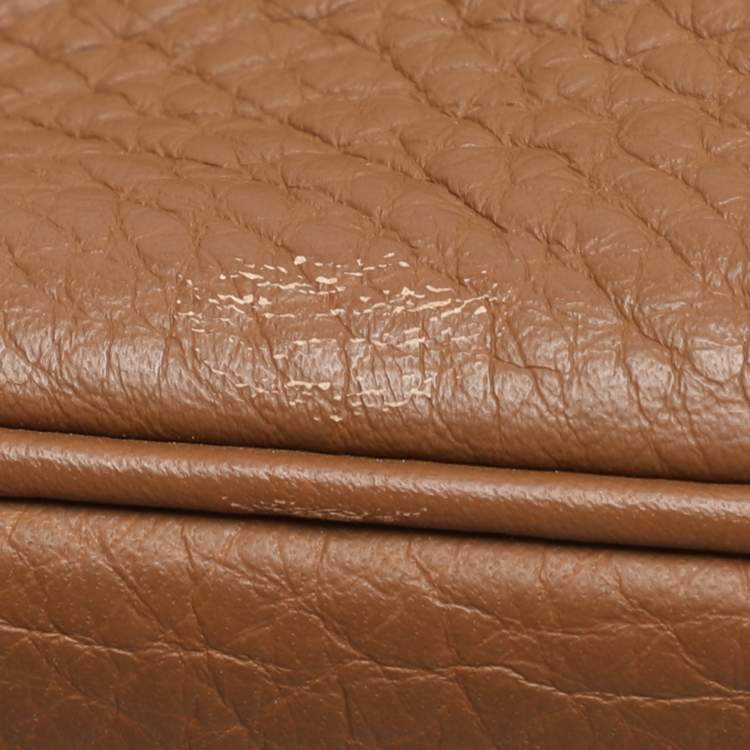 Pre Owned Hermes Alezan Taurillon Clemence Leather Palladium Finish Birkin 35 Bag