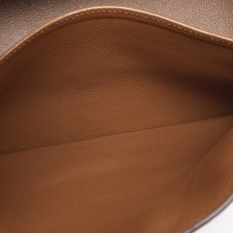 Pre Owned Hermes Alezan Taurillon Clemence Leather Palladium Finish Birkin 35 Bag