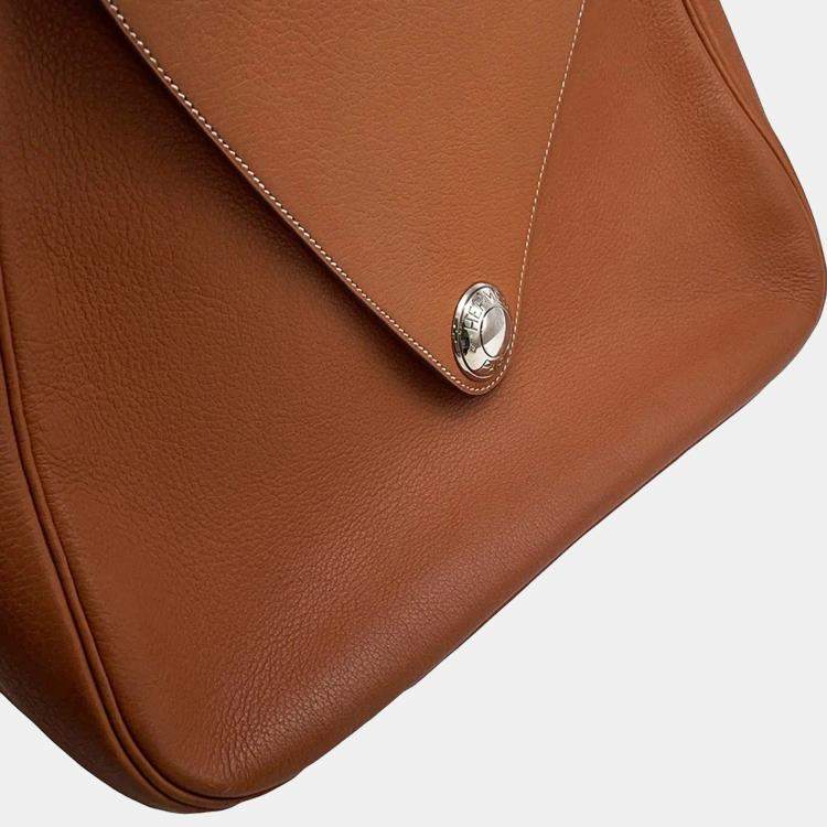 Pre Owned Hermes Christine Cognac Taurillon Clemence Bag