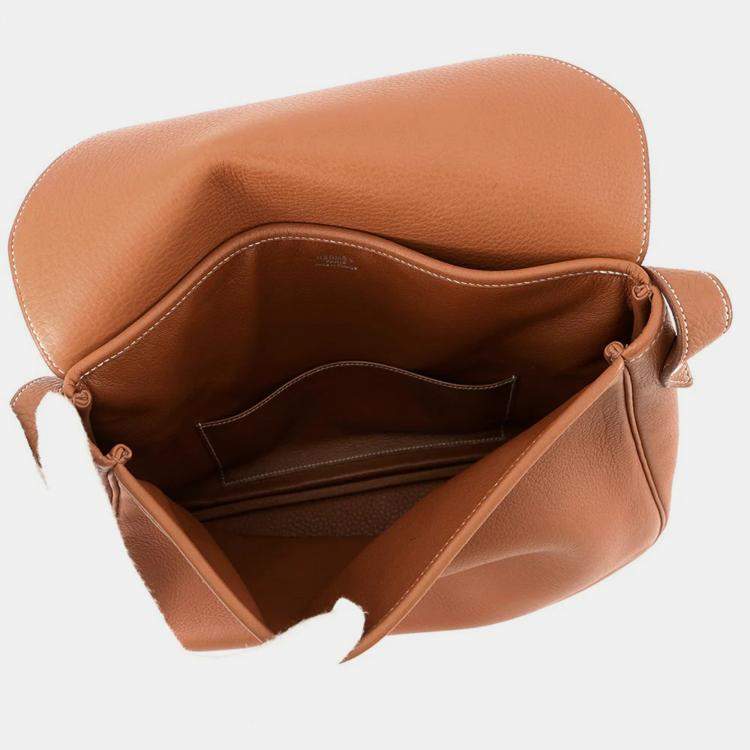 Pre Owned Hermes Christine Cognac Taurillon Clemence Bag