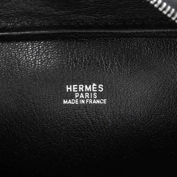 Pre Owned Hermes Plume Olympic Limited Size Mini Silver Chevre Myzore Goatskin Bag