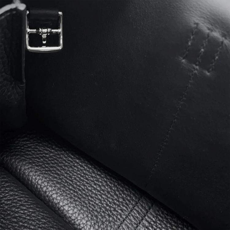 Pre Owned Hermes Halzan Black Taurillon Clemence Size 25