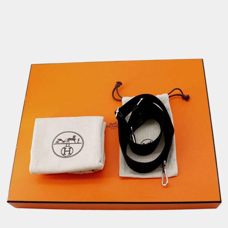 Pre Owned Hermes Evelyne3 Black Taurillon Clemence GM Tote