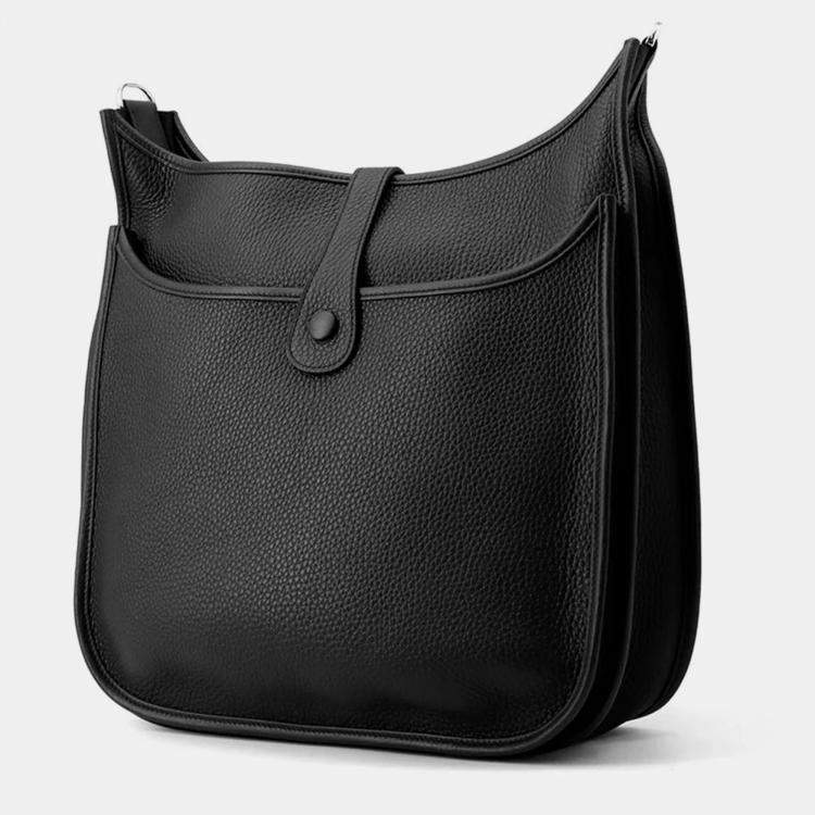 Pre Owned Hermes Evelyne3 Black Taurillon Clemence GM Tote
