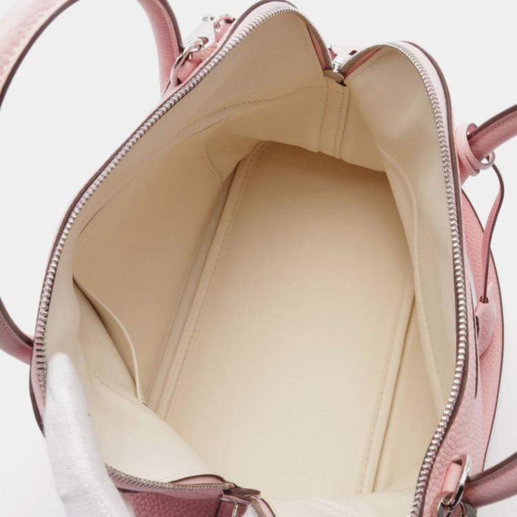 مملوكة مسبقًا Hermes Bolide 31 Verso Rose Sakura Taurillon Clemence Leather Handbag