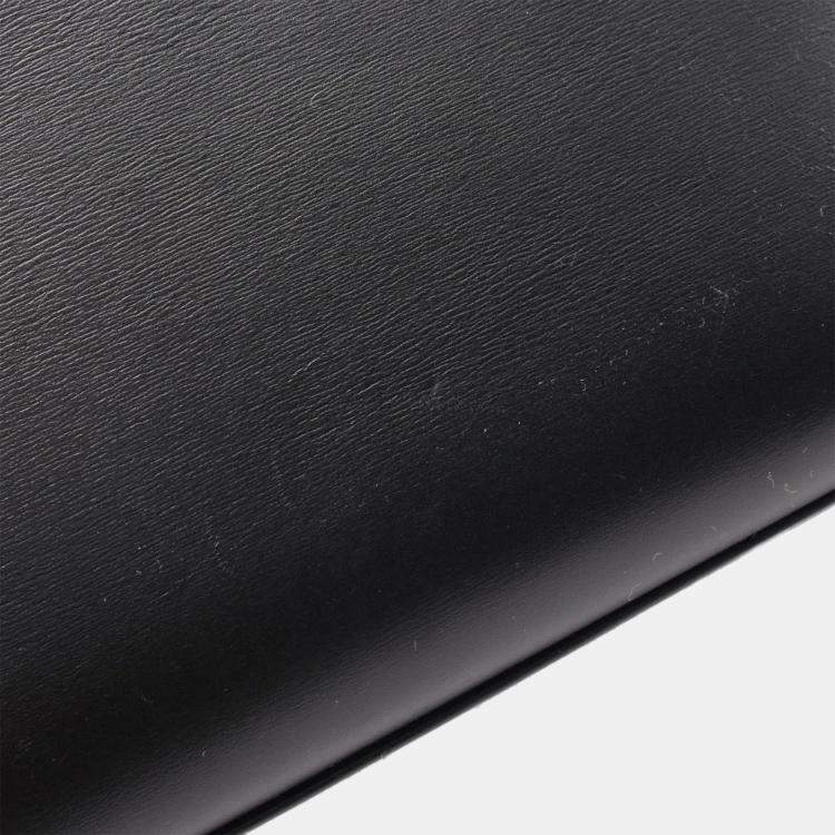 Pre Owned حقيبة هيرمس كيلي 28 جلد العجل الأسود بواجهة علوية