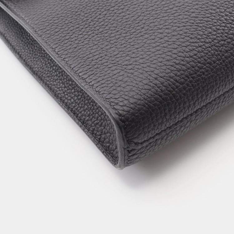 Pre Owned Hermes Sac A Depeches 29 Black Togo Leather Shoulder Bag