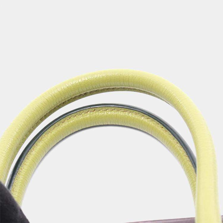 Pre Owned Hermes Birkin 30 Prune/Anis Green Chevre Leather Tote Bag