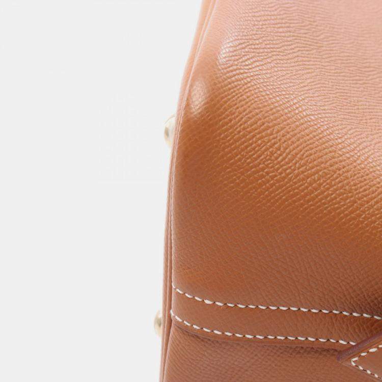 Pre Owned Hermes Bolide 31 Gold Epsom Leather Handbag