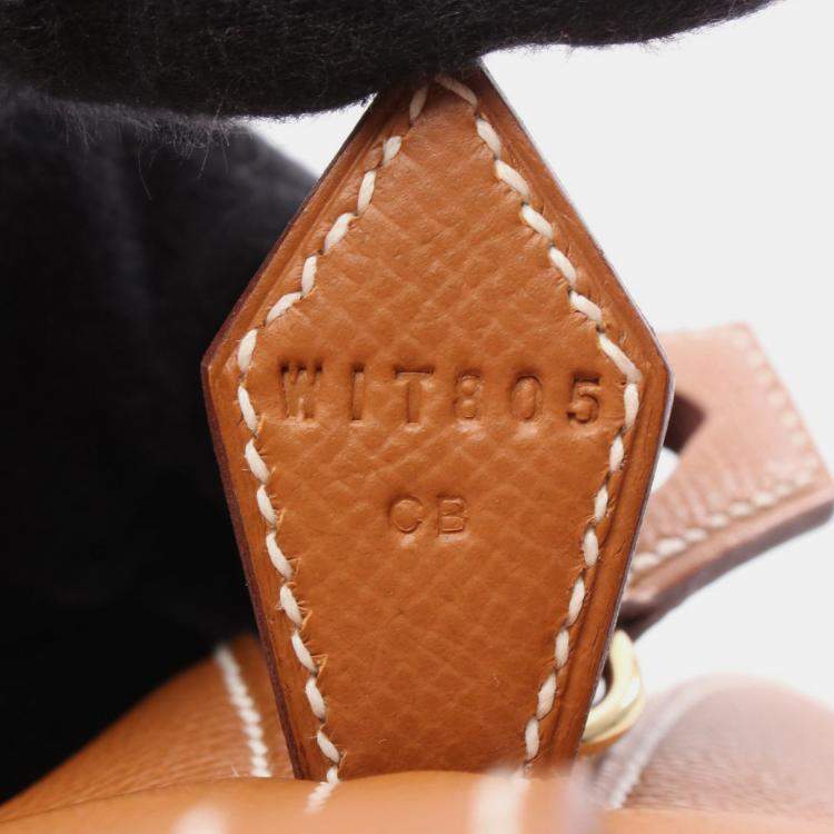 Pre Owned Hermes Bolide 31 Gold Epsom Leather Handbag