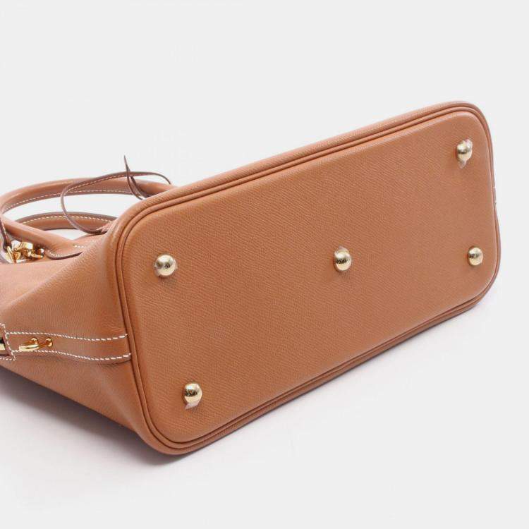 Pre Owned Hermes Bolide 31 Gold Epsom Leather Handbag