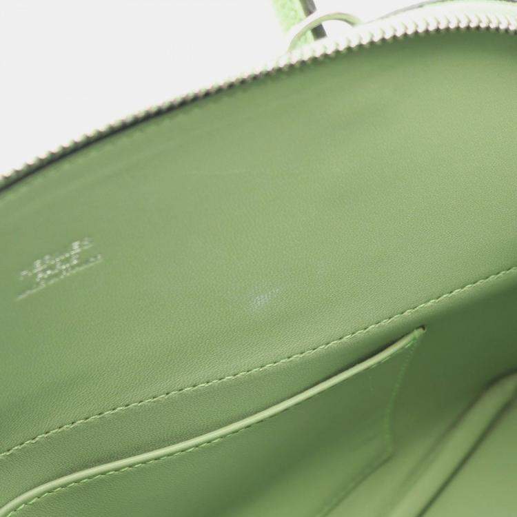 Pre Owned Hermes Bolide 27 Green Vert Criquet Epsom Leather Handbag