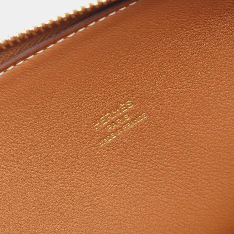 Pre Owned Hermes Bolide 31 Gold Epsom Leather Handbag