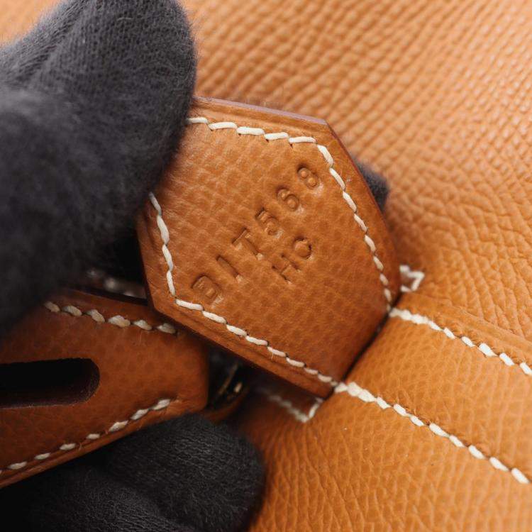 Pre Owned Hermes Bolide 31 Gold Epsom Leather Handbag