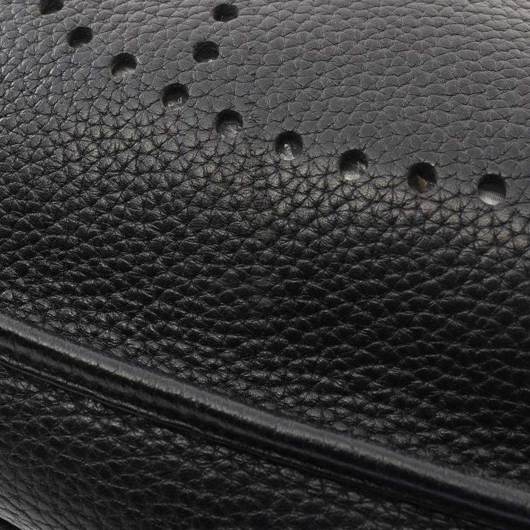 Pre Owned Hermes Evelyne 29 Black Taurillon Clemence Leather Shoulder Bag