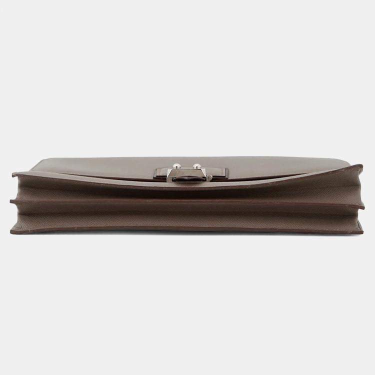 Pre Owned Hermes Sac A Depeches Etain Epsom Shoulder Bag