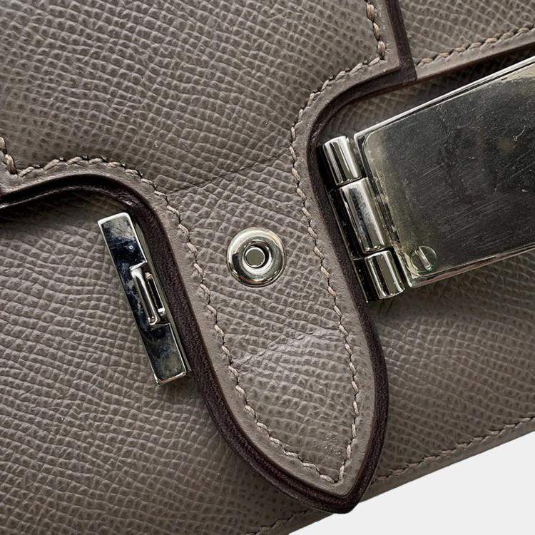 Pre Owned Hermes Sac A Depeches Etain Epsom Shoulder Bag