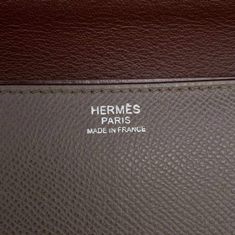 Pre Owned Hermes Sac A Depeches Etain Epsom Shoulder Bag