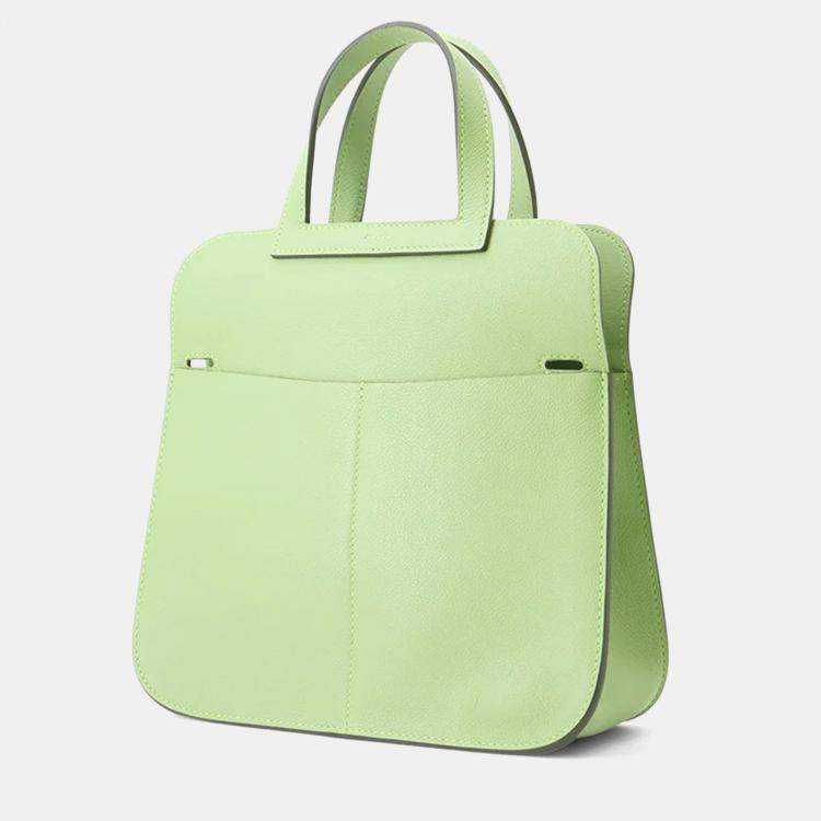 Pre Owned Hermes Halzan Vert Cricket Evercolor Size 25
