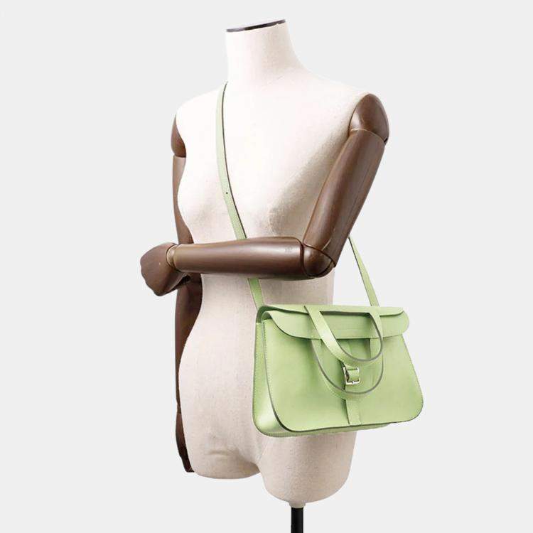 Pre Owned Hermes Halzan Vert Cricket Evercolor Size 25